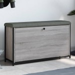 vidaXL Bancă de pantofi cu sertar rabatabil, gri sonoma, 102x32x56 cm vidaXL Bancă de pantofi cu sertar rabatabil, gri sonoma, 102x32x56 cm