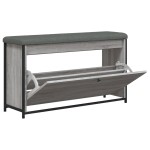 vidaXL Bancă de pantofi cu sertar rabatabil, gri sonoma, 102x32x56 cm vidaXL Bancă de pantofi cu sertar rabatabil, gri sonoma, 102x32x56 cm