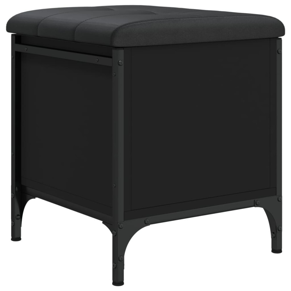 vidaXL Bancă de pantofi, negru, 42x42x45 cm, lemn prelucrat