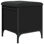 vidaXL Bancă de pantofi, negru, 42x42x45 cm, lemn prelucrat vidaXL Bancă de pantofi, negru, 42x42x45 cm, lemn prelucrat