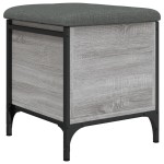 vidaXL Bancă de depozitare, gri sonoma, 42x42x45 cm, lemn prelucrat vidaXL Bancă de depozitare, gri sonoma, 42x42x45 cm, lemn prelucrat
