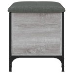 vidaXL Bancă de depozitare, gri sonoma, 42x42x45 cm, lemn prelucrat vidaXL Bancă de depozitare, gri sonoma, 42x42x45 cm, lemn prelucrat
