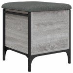 vidaXL Bancă de depozitare, gri sonoma, 42x42x45 cm, lemn prelucrat vidaXL Bancă de depozitare, gri sonoma, 42x42x45 cm, lemn prelucrat