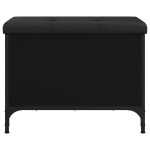 vidaXL Bancă de depozitare, negru, 62x42x45 cm, lemn prelucrat vidaXL Bancă de depozitare, negru, 62x42x45 cm, lemn prelucrat