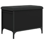 vidaXL Bancă de depozitare, negru, 62x42x45 cm, lemn prelucrat vidaXL Bancă de depozitare, negru, 62x42x45 cm, lemn prelucrat