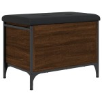 vidaXL Bancă de depozitare, stejar maro, 62x42x45 cm, lemn prelucrat vidaXL Bancă de depozitare, stejar maro, 62x42x45 cm, lemn prelucrat