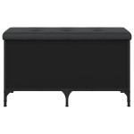vidaXL Bancă de depozitare, negru, 82x42x45 cm, lemn prelucrat vidaXL Bancă de depozitare, negru, 82x42x45 cm, lemn prelucrat