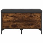 vidaXL Bancă de depozitare, stejar fumuriu, 82x42x45 cm lemn prelucrat vidaXL Bancă de depozitare, stejar fumuriu, 82x42x45 cm lemn prelucrat