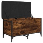 vidaXL Bancă de depozitare, stejar fumuriu, 82x42x45 cm lemn prelucrat vidaXL Bancă de depozitare, stejar fumuriu, 82x42x45 cm lemn prelucrat