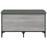 vidaXL Bancă de depozitare, gri sonoma, 82x42x45 cm, lemn prelucrat vidaXL Bancă de depozitare, gri sonoma, 82x42x45 cm, lemn prelucrat