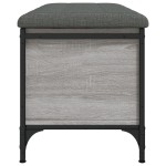 vidaXL Bancă de depozitare, gri sonoma, 82x42x45 cm, lemn prelucrat vidaXL Bancă de depozitare, gri sonoma, 82x42x45 cm, lemn prelucrat
