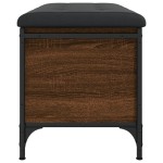 vidaXL Bancă de depozitare, stejar maro, 82x42x45 cm, lemn prelucrat vidaXL Bancă de depozitare, stejar maro, 82x42x45 cm, lemn prelucrat