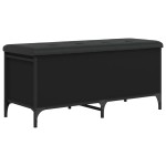 vidaXL Bancă de depozitare, negru, 102x42x45 cm, lemn prelucrat vidaXL Bancă de depozitare, negru, 102x42x45 cm, lemn prelucrat