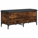 vidaXL Bancă de depozitare, stejar fumuriu, 102x42x45cm lemn prelucrat vidaXL Bancă de depozitare, stejar fumuriu, 102x42x45cm lemn prelucrat