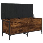 vidaXL Bancă de depozitare, stejar fumuriu, 102x42x45cm lemn prelucrat vidaXL Bancă de depozitare, stejar fumuriu, 102x42x45cm lemn prelucrat