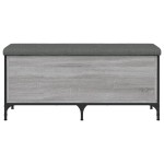 vidaXL Bancă de depozitare, gri sonoma, 102x42x45 cm, lemn prelucrat vidaXL Bancă de depozitare, gri sonoma, 102x42x45 cm, lemn prelucrat