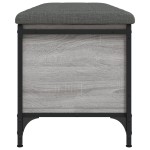 vidaXL Bancă de depozitare, gri sonoma, 102x42x45 cm, lemn prelucrat vidaXL Bancă de depozitare, gri sonoma, 102x42x45 cm, lemn prelucrat