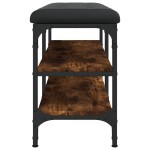 vidaXL Bancă de pantofi, stejar fumuriu, 82x32x47 cm, lemn prelucrat