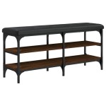 vidaXL Bancă de pantofi, stejar maro, 102x32x47 cm, lemn prelucrat