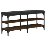 vidaXL Bancă de pantofi, stejar maro, 102x32x47 cm, lemn prelucrat