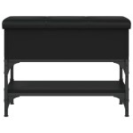 vidaXL Bancă de pantofi, negru, 62x32x45 cm, lemn prelucrat vidaXL Bancă de pantofi, negru, 62x32x45 cm, lemn prelucrat