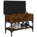 vidaXL Bancă de pantofi, stejar fumuriu, 62x32x45 cm, lemn prelucrat vidaXL Bancă de pantofi, stejar fumuriu, 62x32x45 cm, lemn prelucrat