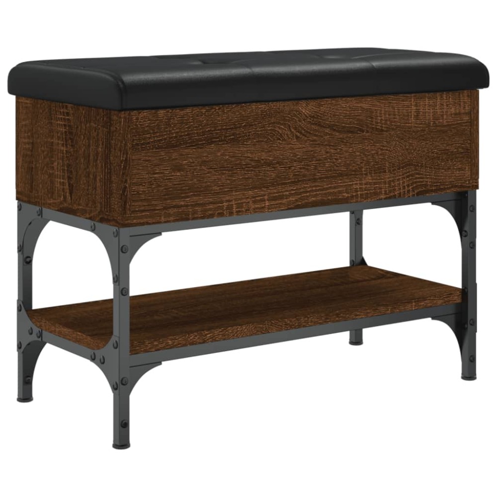 vidaXL Bancă de pantofi, stejar maro, 62x32x45 cm, lemn prelucrat