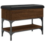vidaXL Bancă de pantofi, stejar maro, 62x32x45 cm, lemn prelucrat