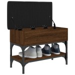 vidaXL Bancă de pantofi, stejar maro, 62x32x45 cm, lemn prelucrat