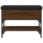 vidaXL Bancă de pantofi, stejar maro, 62x32x45 cm, lemn prelucrat