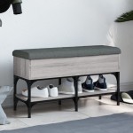 vidaXL Bancă de pantofi, gri sonoma, 82x32x45 cm, lemn prelucrat vidaXL Bancă de pantofi, gri sonoma, 82x32x45 cm, lemn prelucrat