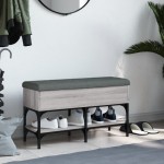 vidaXL Bancă de pantofi, gri sonoma, 82x32x45 cm, lemn prelucrat vidaXL Bancă de pantofi, gri sonoma, 82x32x45 cm, lemn prelucrat