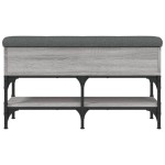 vidaXL Bancă de pantofi, gri sonoma, 82x32x45 cm, lemn prelucrat vidaXL Bancă de pantofi, gri sonoma, 82x32x45 cm, lemn prelucrat