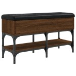 vidaXL Bancă de pantofi, stejar maro, 82x32x45 cm, lemn prelucrat vidaXL Bancă de pantofi, stejar maro, 82x32x45 cm, lemn prelucrat