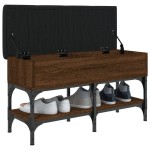 vidaXL Bancă de pantofi, stejar maro, 82x32x45 cm, lemn prelucrat vidaXL Bancă de pantofi, stejar maro, 82x32x45 cm, lemn prelucrat