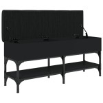 vidaXL Bancă de pantofi, negru, 102x32x45 cm, lemn prelucrat
