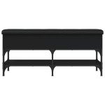 vidaXL Bancă de pantofi, negru, 102x32x45 cm, lemn prelucrat