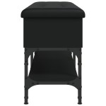 vidaXL Bancă de pantofi, negru, 102x32x45 cm, lemn prelucrat