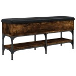 vidaXL Bancă de pantofi, stejar fumuriu, 102x32x45 cm, lemn prelucrat vidaXL Bancă de pantofi, stejar fumuriu, 102x32x45 cm, lemn prelucrat