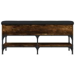 vidaXL Bancă de pantofi, stejar fumuriu, 102x32x45 cm, lemn prelucrat vidaXL Bancă de pantofi, stejar fumuriu, 102x32x45 cm, lemn prelucrat