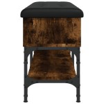 vidaXL Bancă de pantofi, stejar fumuriu, 102x32x45 cm, lemn prelucrat vidaXL Bancă de pantofi, stejar fumuriu, 102x32x45 cm, lemn prelucrat