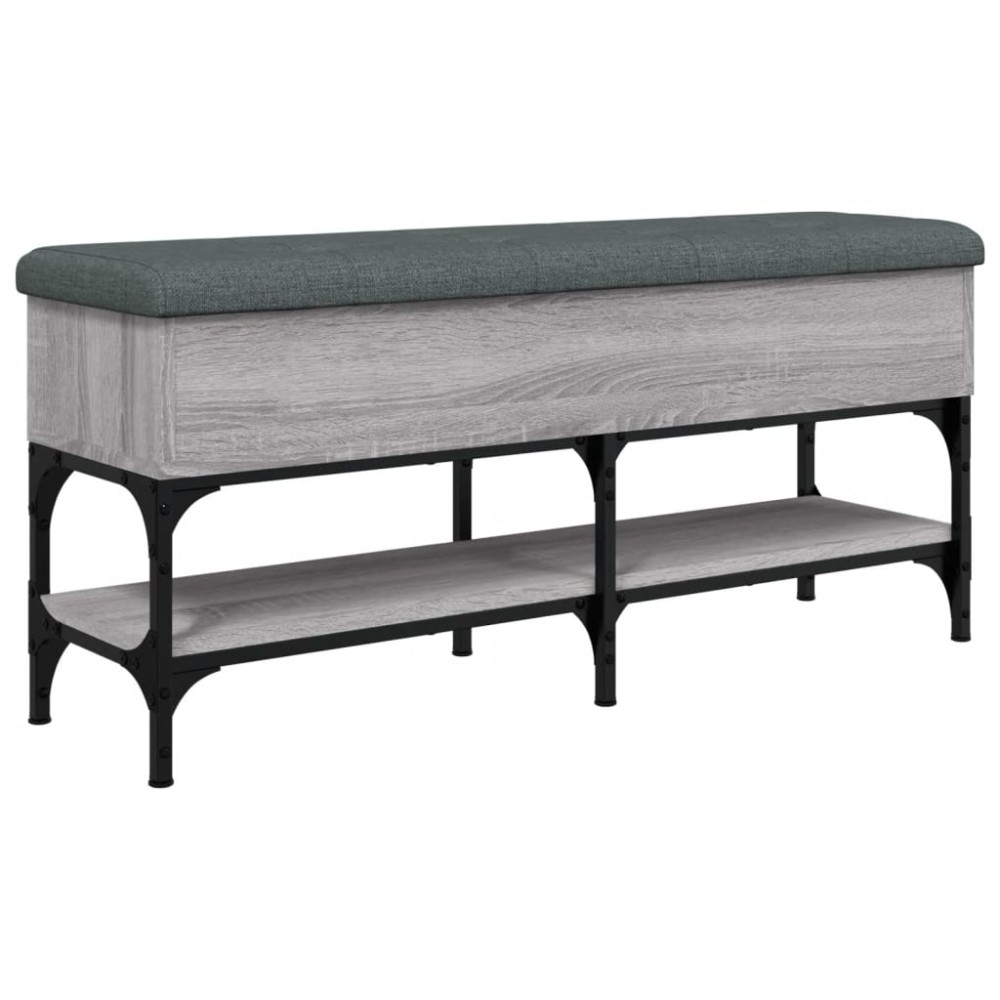 vidaXL Bancă de pantofi, gri sonoma, 102x32x45 cm, lemn prelucrat