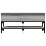 vidaXL Bancă de pantofi, gri sonoma, 102x32x45 cm, lemn prelucrat vidaXL Bancă de pantofi, gri sonoma, 102x32x45 cm, lemn prelucrat