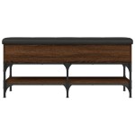 vidaXL Bancă de pantofi, stejar maro, 102x32x45 cm, lemn prelucrat