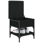 vidaXL Bancă de pantofi, negru, 42x42x45 cm, lemn prelucrat vidaXL Bancă de pantofi, negru, 42x42x45 cm, lemn prelucrat