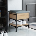 vidaXL Bancă pentru pantofi stejar sonoma 42x42x45 cm lemn prelucrat vidaXL Bancă pentru pantofi stejar sonoma 42x42x45 cm lemn prelucrat
