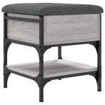vidaXL Bancă de pantofi, gri sonoma, 42x42x45 cm, lemn prelucrat vidaXL Bancă de pantofi, gri sonoma, 42x42x45 cm, lemn prelucrat