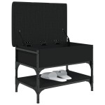 vidaXL Bancă de pantofi, negru, 62x42x45 cm, lemn prelucrat