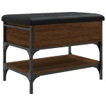 vidaXL Bancă de pantofi, stejar maro, 62x42x45 cm, lemn prelucrat vidaXL Bancă de pantofi, stejar maro, 62x42x45 cm, lemn prelucrat