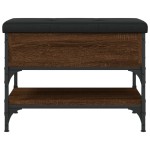 vidaXL Bancă de pantofi, stejar maro, 62x42x45 cm, lemn prelucrat vidaXL Bancă de pantofi, stejar maro, 62x42x45 cm, lemn prelucrat